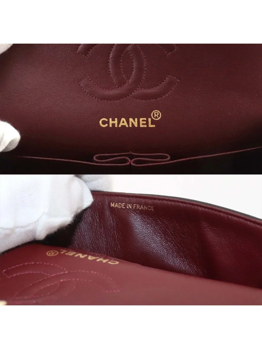 Chanel Quilted 23 Chain Shoulder Bag Lambskin Black Gold Vintage